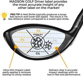 img 1 attached to 🔍 Optimized Search: Madson Golf Club Impact Tape & Swing Trainer Bundle with Training Aids - Face Stickers, Tees, Measuring Tape, Practice Journal (150 Labels)