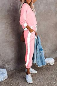 img 2 attached to 👚 Stylish and Comfortable AUTOMET Women 2 Piece Outfits Lounge Sets: Loungewear with Long Jogger Sweatpants Sweatsuit Sets