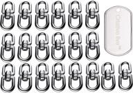 🔗 premium 20-pack m4 double ended swivel eye hook: 304 stainless steel eye to eye swivel shackle ring connector by criativo live logo