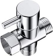 high-quality brass shower arm diverter, 3-way g 1/2 shower diverter valve - ideal for handheld and fixed spray head diverter - polished chrome finish логотип