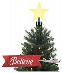 img 1 attached to 🎄 Exquisite Mr. Christmas Santa's Biplane Tree Topper - Elevate Your Holiday Decor with One Size Biplane