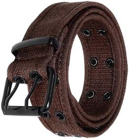 img 2 attached to 👔 Gelante Canvas Belt Color 2043 Black L: Durable and Stylish Belt for Men