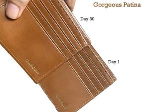 img 3 attached to Get the Glamorous Gaur Gold Luxury Bi Fold Wallet