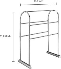 img 1 attached to 🛁 MyGift Chrome-Plated 5 Bar Towel Stand: Efficient 32-Inch Freestanding Bath Drying Rack