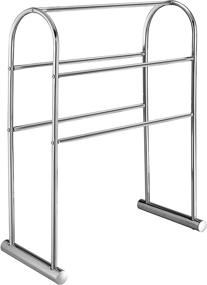 img 3 attached to 🛁 MyGift Chrome-Plated 5 Bar Towel Stand: Efficient 32-Inch Freestanding Bath Drying Rack