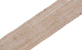 img 1 attached to 🎀 Burlap Ribbon with Lace Unwired 20 Yards: Rustic Jute Ribbon for Crafts, Weddings & Party Décor - Mandala Crafts (Tan, 1.5 Inches)