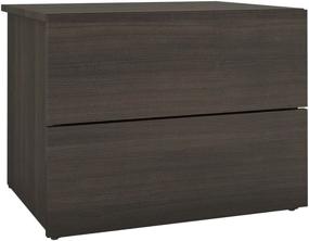 img 3 attached to Nexera Ebony Jet Set 2-Drawer Nightstand