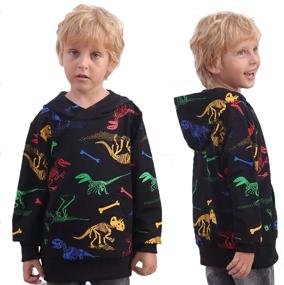 img 2 attached to 🦖 Black HZXVic Dinosaur Sweatshirt Pullover for Boys, Size 6T - Clothing