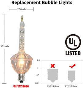 img 3 attached to 4 Pack Christmas Bubble Light Replacement Bulbs