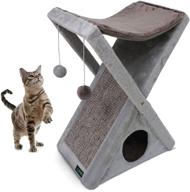 🐱 ultimate cat foldable tower tree: unleash fun & comfort for large cats - cat toys, beds, scratching post, and more! logo