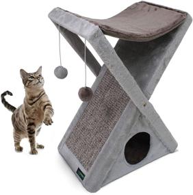 img 4 attached to 🐱 Ultimate Cat Foldable Tower Tree: Unleash Fun & Comfort for Large Cats - Cat Toys, Beds, Scratching Post, and More!