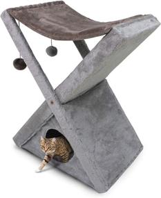 img 3 attached to 🐱 Ultimate Cat Foldable Tower Tree: Unleash Fun & Comfort for Large Cats - Cat Toys, Beds, Scratching Post, and More!