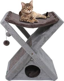 img 2 attached to 🐱 Ultimate Cat Foldable Tower Tree: Unleash Fun & Comfort for Large Cats - Cat Toys, Beds, Scratching Post, and More!