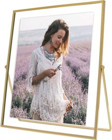 img 3 attached to 🖼️ Gold Metal Floating Picture Frame - perfect for MIMOSA MOMENTS (8x10)