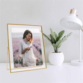 img 2 attached to 🖼️ Gold Metal Floating Picture Frame - perfect for MIMOSA MOMENTS (8x10)