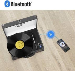 img 1 attached to Винтажный проигрыватель грампластинок с Bluetooth: проигрыватель с 3 скоростями, встроенные динамики, выходы RCA.