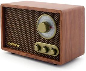 img 3 attached to 📻 Retro LoopTone AM FM Radio - Bluetooth Speaker, Vintage Wooden Table Radio for Kitchen Living Room with Rotary Knob