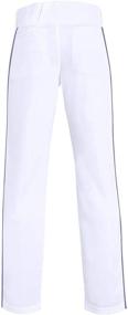 img 3 attached to Youper Boys' Baseball Utility Pants: The Perfect Belted Relaxed Fit Clothing