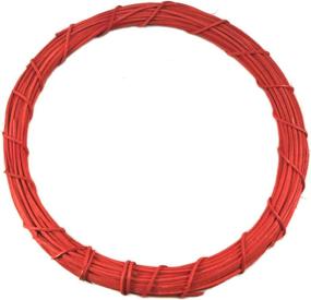 img 3 attached to 🎨 Vibrant and Versatile: Ougual DIY Crafts 12-Inch Red Rattan Coloring Wreaths - 2 Pack