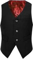 👔 visaccy 3 buttons boys girls fully lined formal suit vest: stylish comfort for your little ones logo