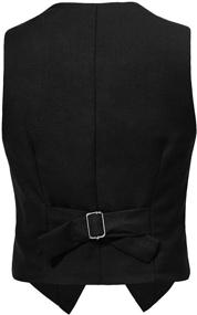 img 2 attached to 👔 Visaccy 3 Buttons Boys Girls Fully Lined Formal Suit Vest: Stylish Comfort for Your Little Ones