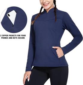 img 1 attached to 🏃 Incredible Comfort and Warmth: BALEAF Women's Pullover 1/4 Zip Fleece - Perfect for Cold Winter Running and Hiking!