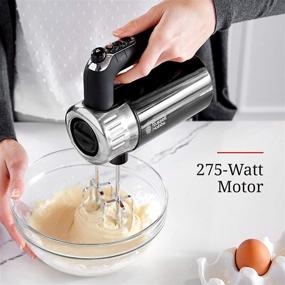 img 2 attached to 🔌 Russell Hobbs MX3100RDR Retro Style Hand Mixer, Powerful 4-Speeds + Turbo Boost, Sleek Black Design