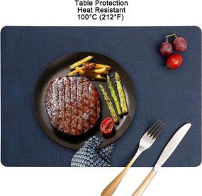 img 1 attached to 🔒 Durable & Waterproof Myir JUN Placemats: Perfect for Mess-Free Dining Experience