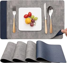 img 4 attached to 🔒 Durable & Waterproof Myir JUN Placemats: Perfect for Mess-Free Dining Experience