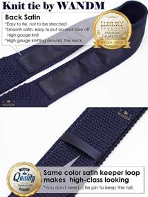 img 2 attached to WANDM Skinny Necktie Washable Heather Men's Accessories for Ties, Cummerbunds & Pocket Squares