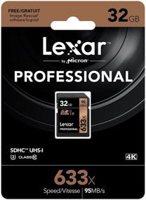 img 1 attached to 💾 Lexar Professional 633x 32GB SDHC UHS-I/U3 Memory Card (Up to 95MB/s Read) with Image Rescue 5 Software - LSD32GCBNL633