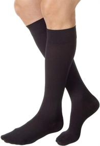 img 4 attached to JOBST Relief Knee High Compression Stockings - Unisex, Extra Firm Legwear, 20-30 mmHg, Medium