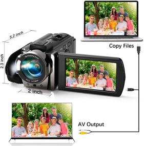 img 1 attached to kimire Full HD 1080P Camcorder Digital Camera Recorder, 15FPS, 24MP, 3.0 Inch LCD, 270 Degree Rotation, 16X Digital Zoom, 2 Batteries - Black