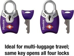 img 1 attached to 🔒 Secure Your Travel with Master Lock 4689T TSA Approved Keyed Lock, 2 Pack in Assorted Colors