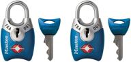 🔒 secure your travel with master lock 4689t tsa approved keyed lock, 2 pack in assorted colors logo