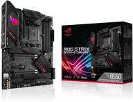 материнская плата asus rog strix b550-e gaming amd am4 с процессорами 3-го поколения ryzen atx для игр с pcie 4.0, nvidia sli, wifi 6, 2.5gb lan, 14+2 линейных модуля питания и usb 3.2 type-c. логотип