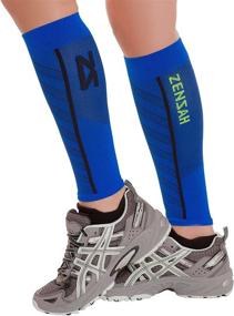 img 1 attached to Featherweight Compression Leg Sleeves: Alleviate Shin Splints and Calf Strains with Ease