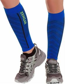 img 4 attached to Featherweight Compression Leg Sleeves: Alleviate Shin Splints and Calf Strains with Ease