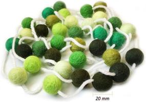 img 1 attached to 🎉 Misscrafts Felt Ball Garland: 9.8 Feet of Colorful Wool Roving Pom Pom Garland for Baby Shower, Grand Opening, St. Patrick's Day, and Room Decor in Spring Green