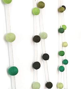 img 4 attached to 🎉 Misscrafts Felt Ball Garland: 9.8 Feet of Colorful Wool Roving Pom Pom Garland for Baby Shower, Grand Opening, St. Patrick's Day, and Room Decor in Spring Green