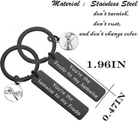 img 3 attached to 🔑 TGBJE Samwise-Frodo Keychain Set: Perfect Movie Jewelry for Couple Friendship