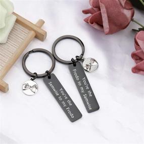 img 2 attached to 🔑 TGBJE Samwise-Frodo Keychain Set: Perfect Movie Jewelry for Couple Friendship