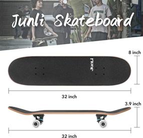 img 2 attached to 🛹 Junli Standard Skateboards Complete Skateboard: Experience Skateboarding Perfection