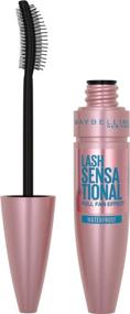 img 4 attached to 💦 Maybelline New York Ciglia Sensazionali Mascara Volumizzante Waterproof, Effetto Ventaglio sulle Ciglia, Resistente All'Acqua, Nero - High-Quality Waterproof Volumizing Mascara with Fan Effect for Lashes