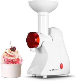 img 4 attached to 🍦 La Reveuse Frozen Dessert Maker: Creating Healthier Soft Serve Sherbet, Sorbet, Fruit Ice Cream, and Frozen Yogurt for Kids in White