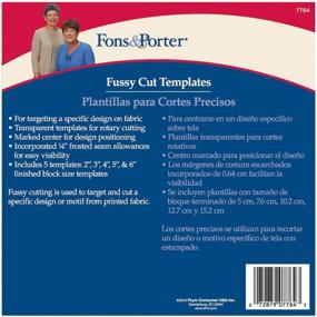 img 2 attached to 📐 Fons & Porter 7764 Fussy Cut Templates: 2-Inch to 6-Inch Squares, 5-Count