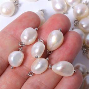 img 2 attached to 6-Piece Bulk Wholesale Freshwater Baroque Cultured Pearl Pendant Charms for Jewelry Making