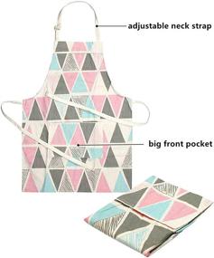 img 2 attached to Mommy and Me Cooking Aprons Set, 2 Pack with 👩 Pockets for Kids and Adults - Ideal for Baking, Painting, Gardening