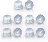 🔒 secure and hypoallergenic: western city 10-piece clear earring backs made of safety medical silicone logo