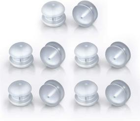 img 3 attached to 🔒 Secure and Hypoallergenic: Western City 10-Piece Clear Earring Backs made of Safety Medical Silicone